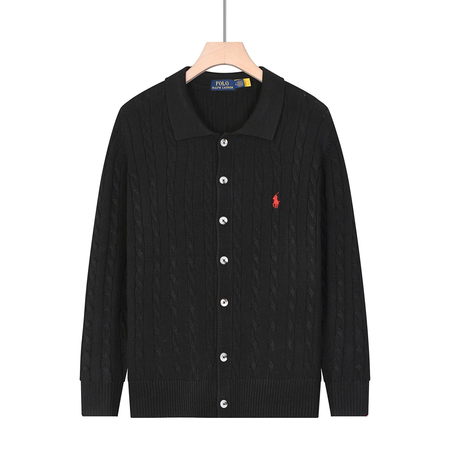 RL-Zeitloser Cardigan im Zopfmuster
