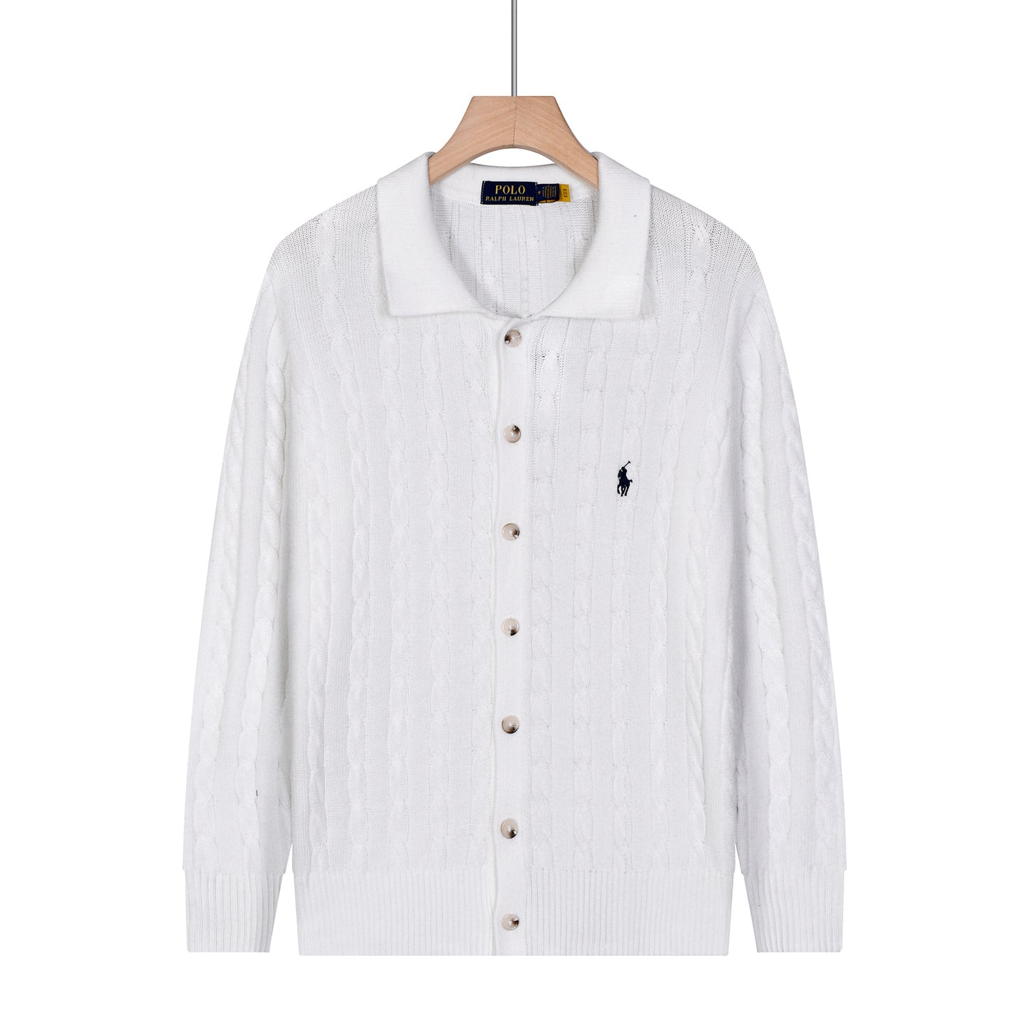RL-Zeitloser Cardigan im Zopfmuster