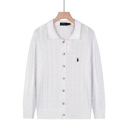 RL-Zeitloser Cardigan im Zopfmuster