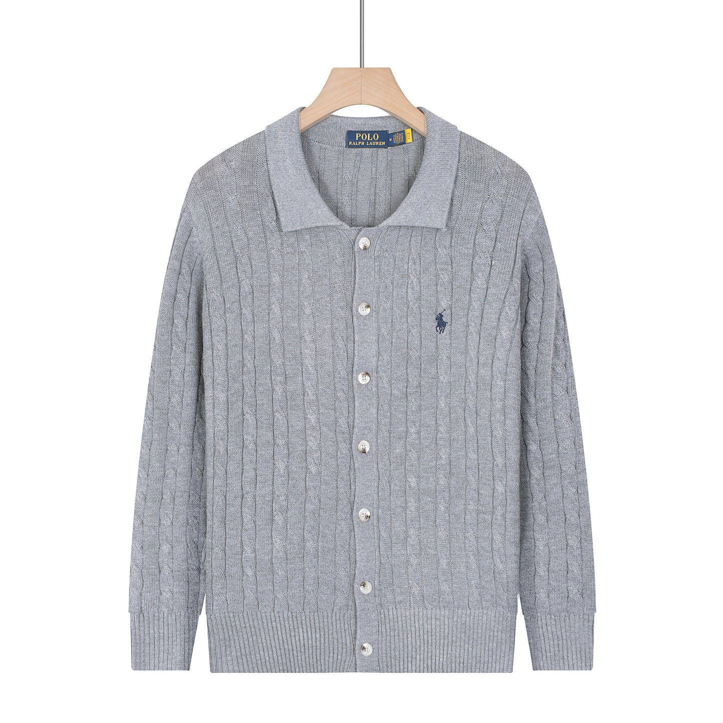 RL-Zeitloser Cardigan im Zopfmuster