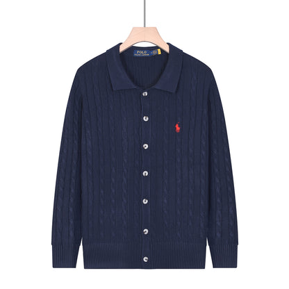 RL-Zeitloser Cardigan im Zopfmuster