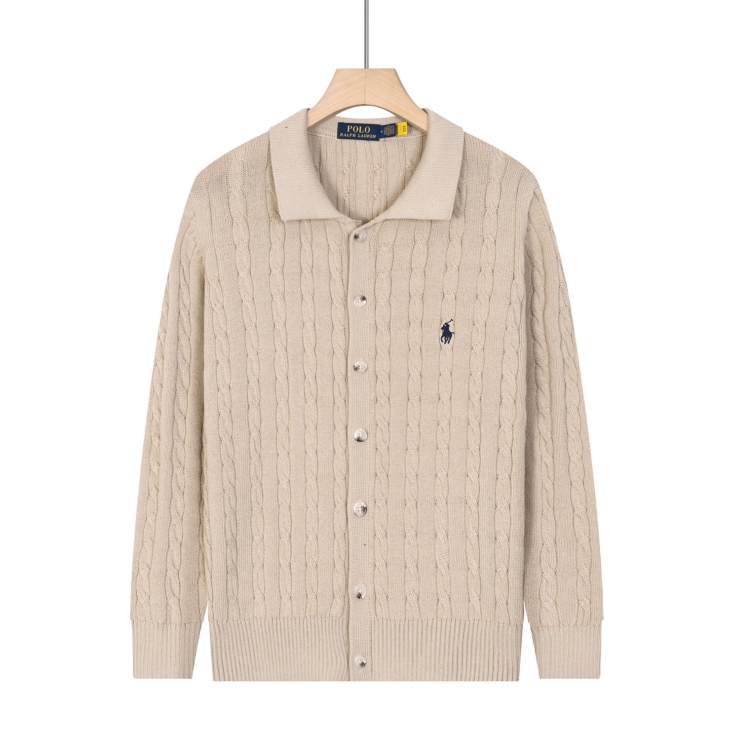 RL-Zeitloser Cardigan im Zopfmuster