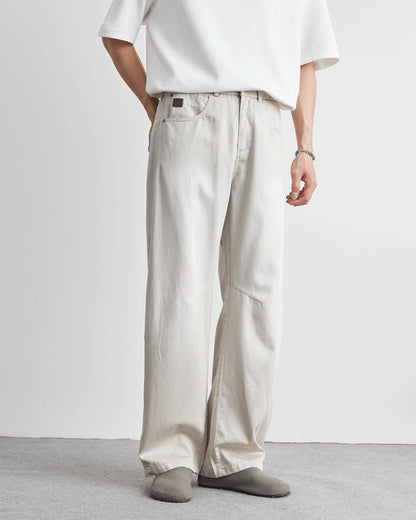 Baggy Elastic Waistband Jeans look Trousers